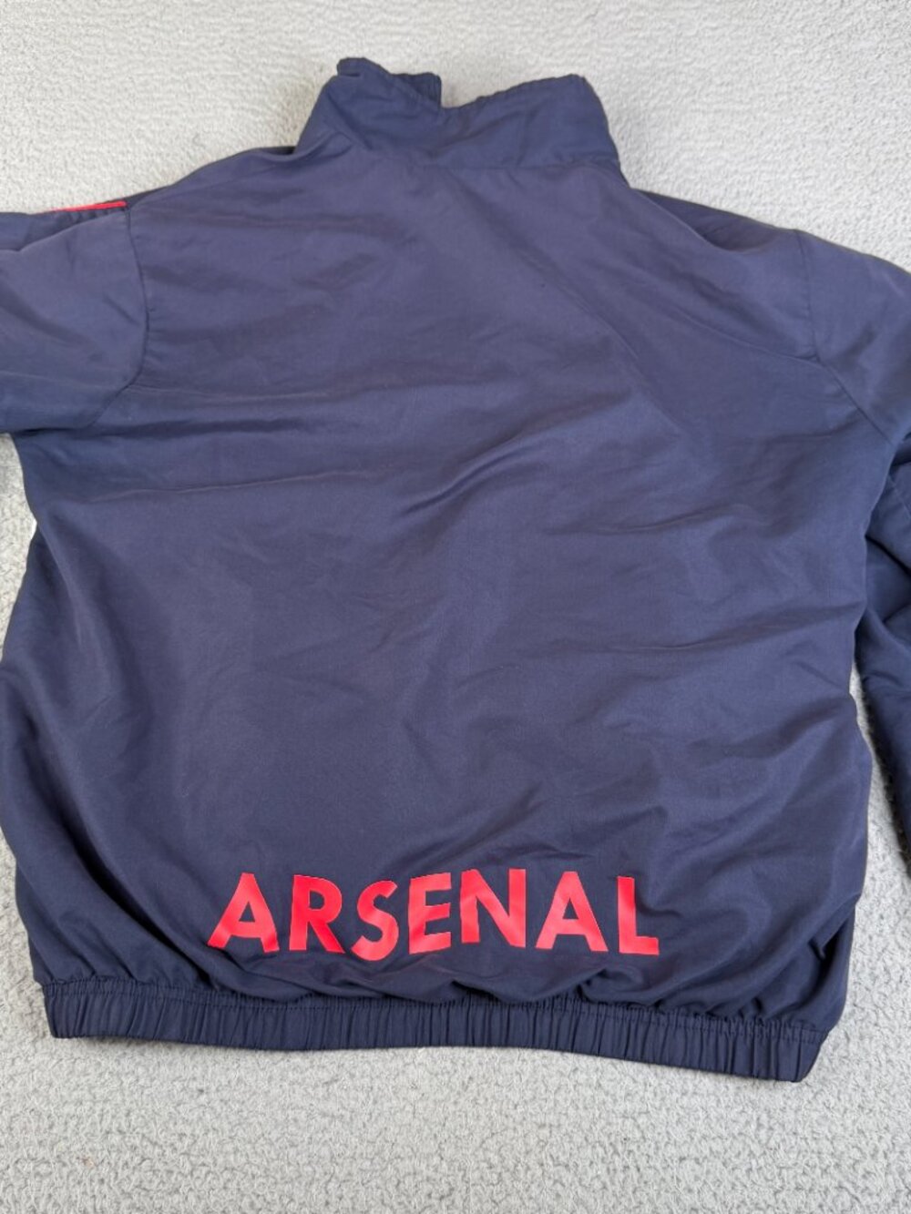 ARESNAL FC authentic Official Full Zip Jacket Mens XXL Blue Mesh Lined